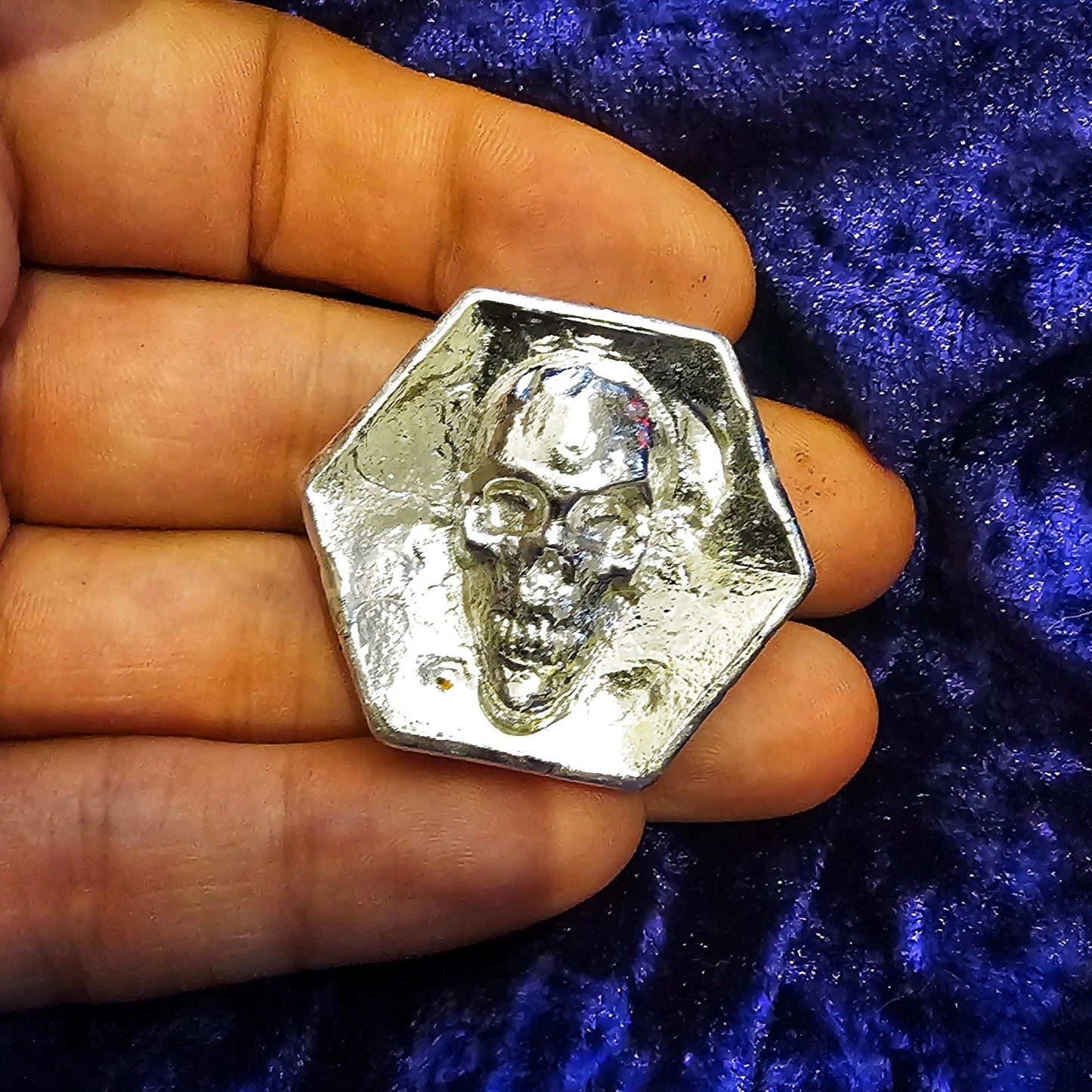 Pure 999 Silver Personalised The Skull Coin - Pretty Savage Jewellery
