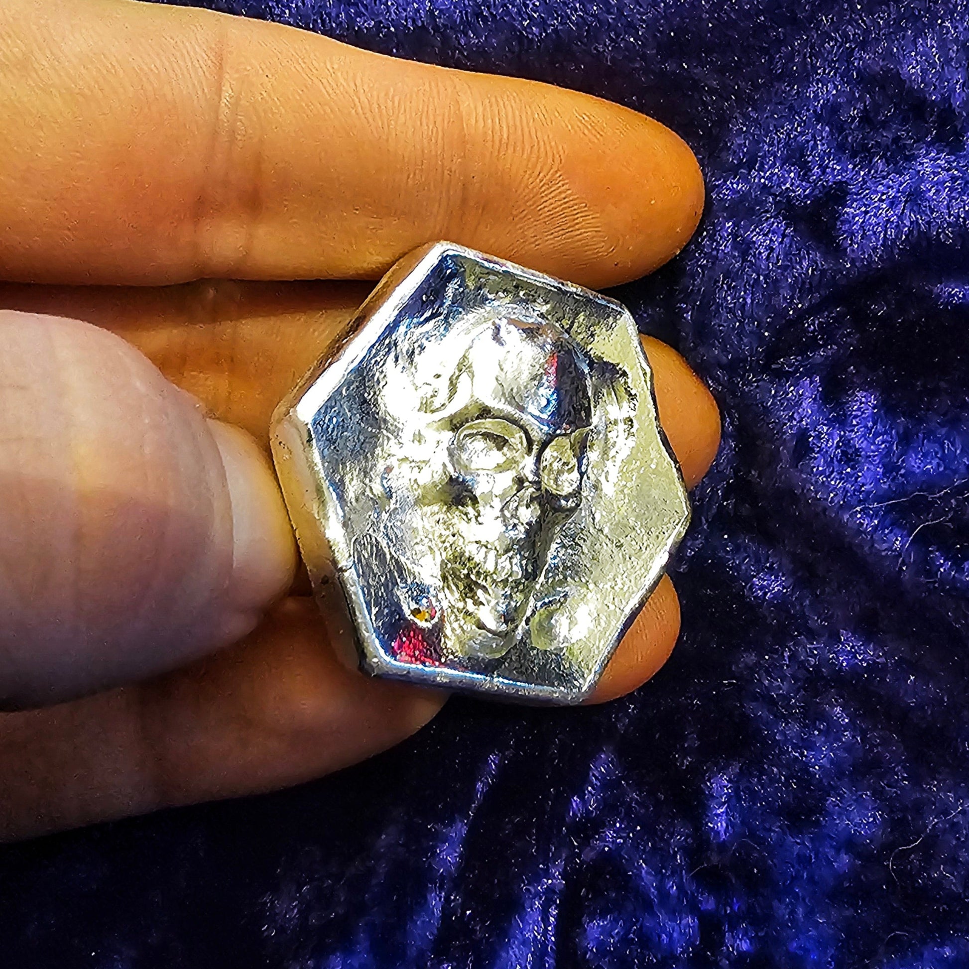 Pure 999 Silver Personalised The Skull Coin - Pretty Savage Jewellery
