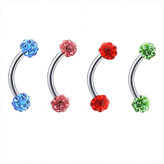 Discokugel Edelstahl Curved Barbells 16G