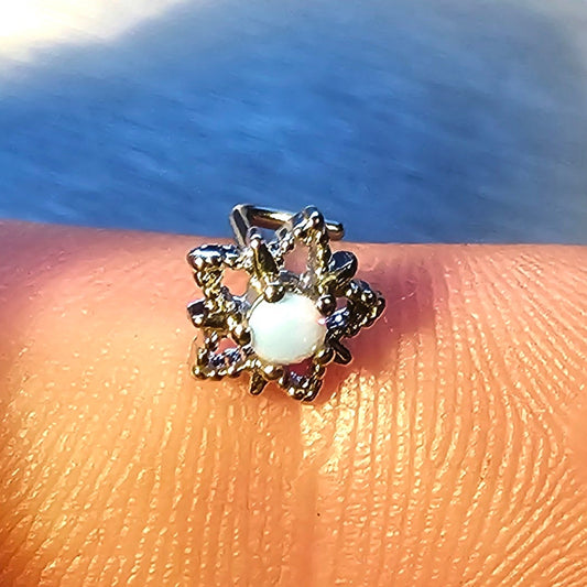 Blue Stone Star L Shape Nose stud