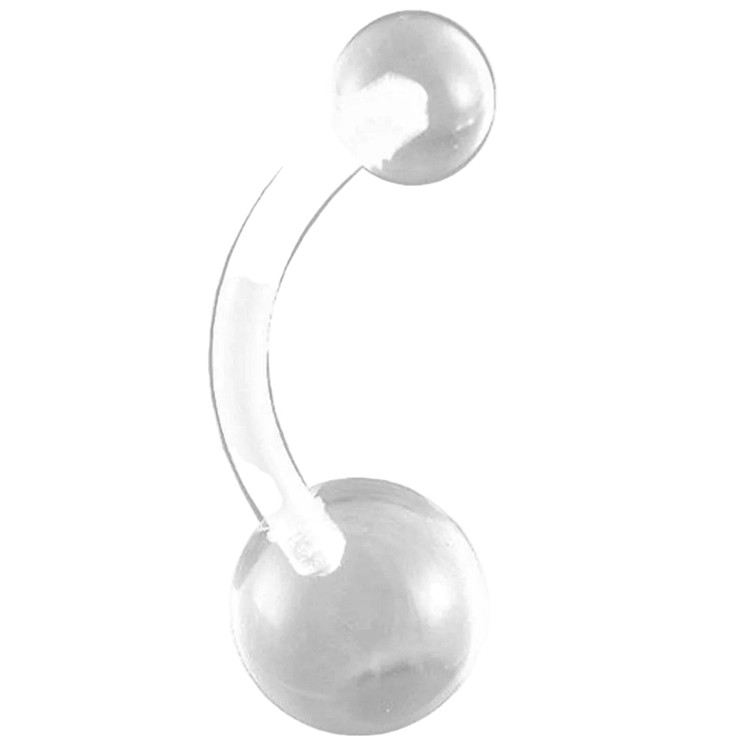Bioflex Transparenter Bauchnabelpiercing 14G