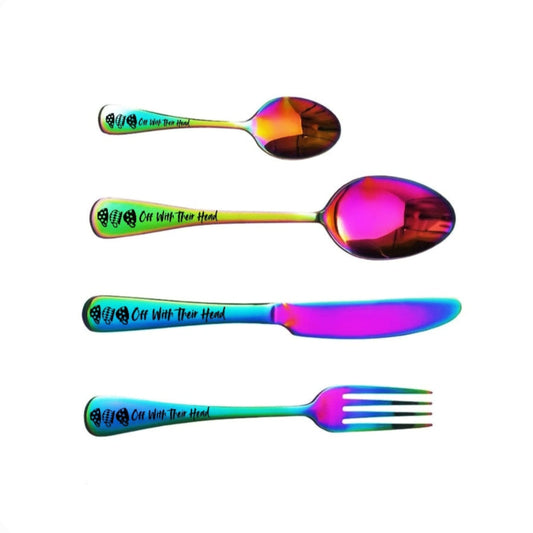 Off With Their Head Design 4pc Cutlery Set