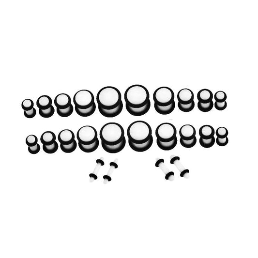 White Acrylic Gauge Ear Plugs
