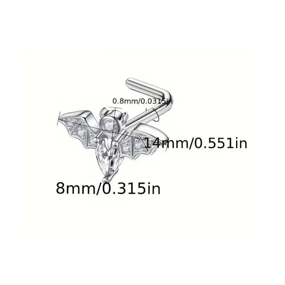 Bat L Shape Nose Studs