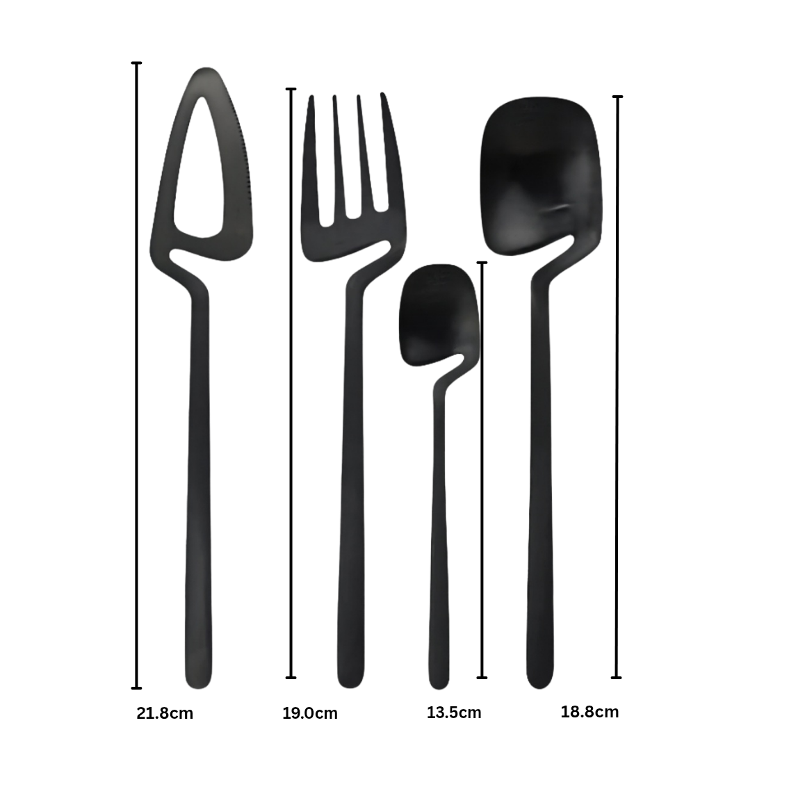 Quantum Dining Black 4pc Cutlery Set