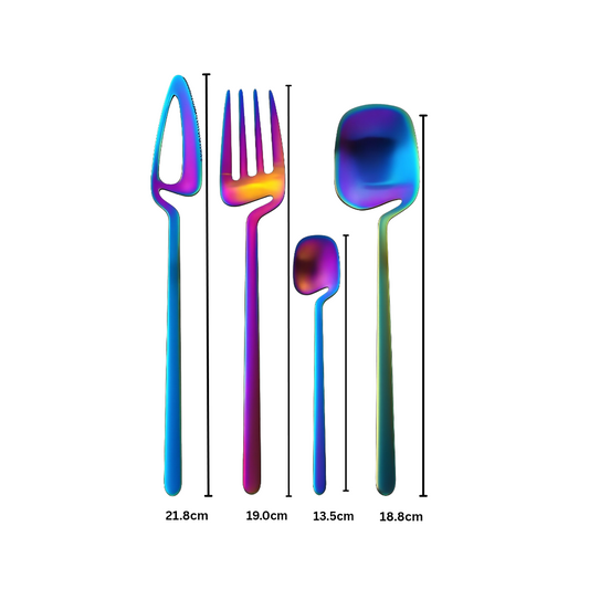 Quantum Dining 4pc Multicoloured Cutlery Set