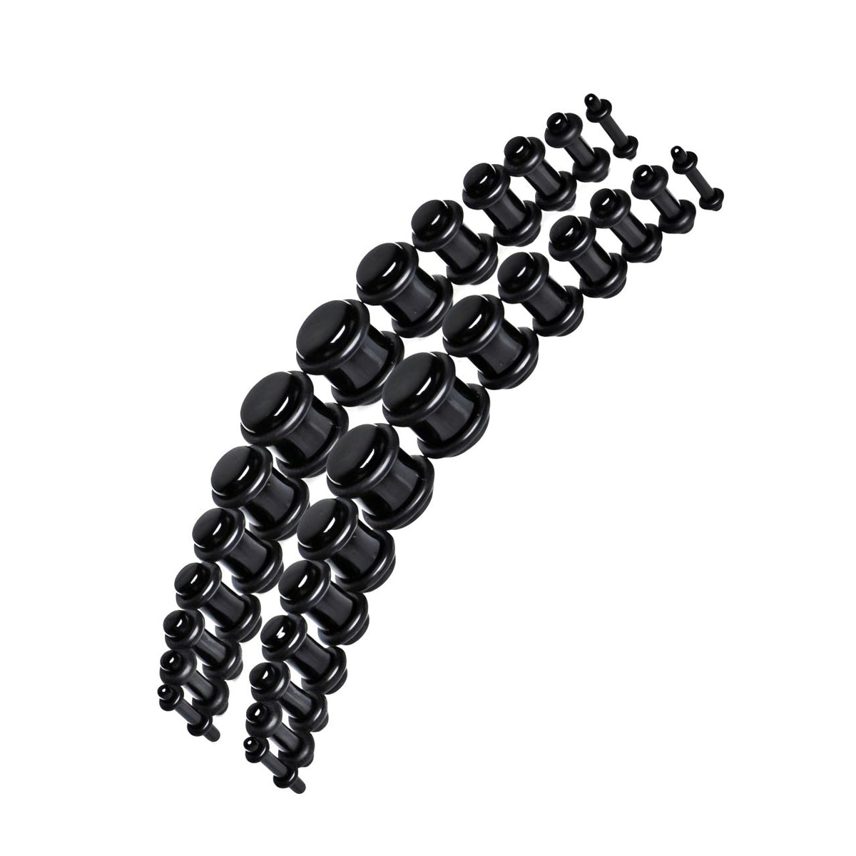 Écarteur d'oreille en acrylique noir