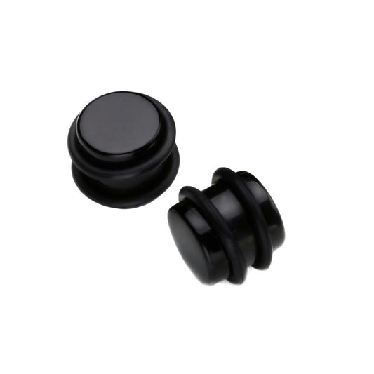 Black Acrylic Ear Gauge Plug