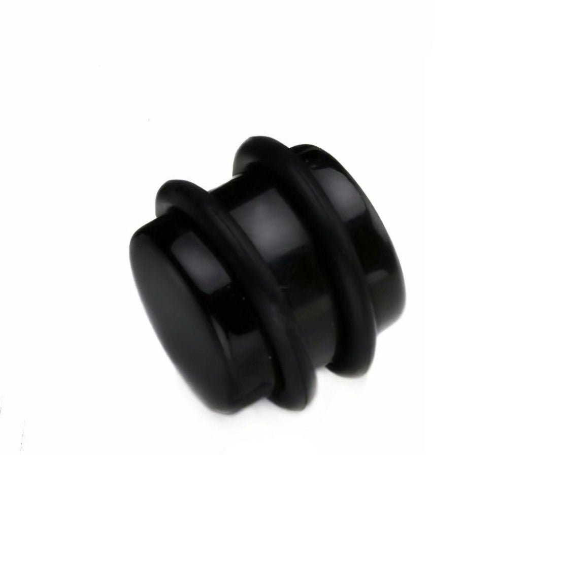 Écarteur d'oreille en acrylique noir