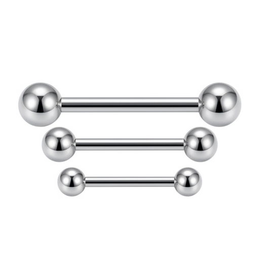 Barres en titane argenté 14G