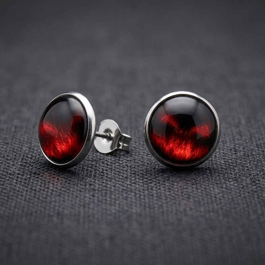 Pumpkin Ear Stud Pair
