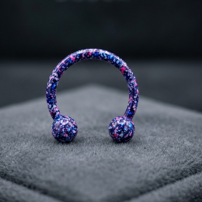 Marble Effect horseshoe Hoop