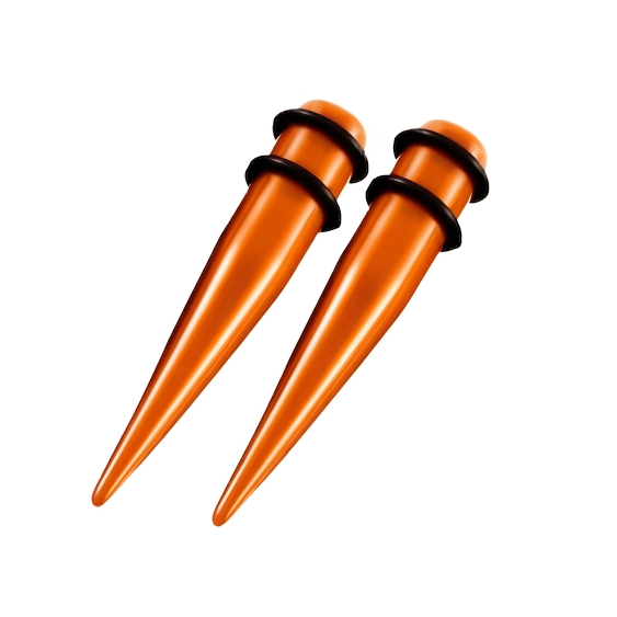 Orange Acrylic Ear Taper