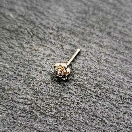 Silver Rose Stainless Steel Nose Studs - Pretty Savage Jewellery