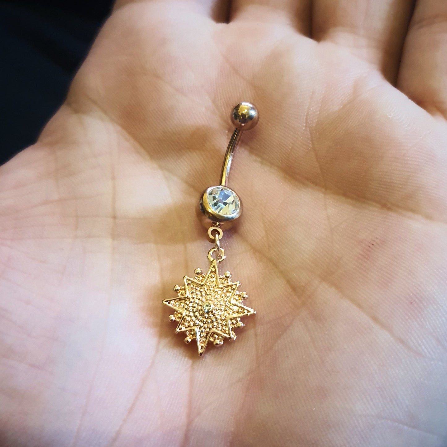 Star Dangle Belly Bar Body Jewellery Navel Bar - Pretty Savage Jewellery