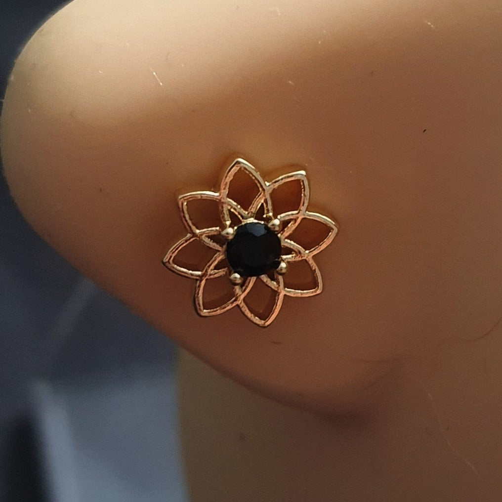 Flower Design Statement Nose Stud - Pretty Savage Jewellery