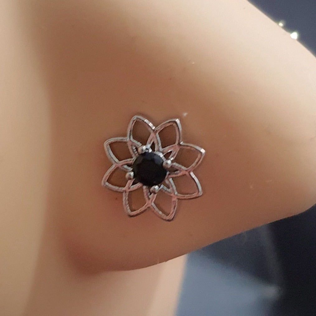 Flower Design Statement Nose Stud - Pretty Savage Jewellery