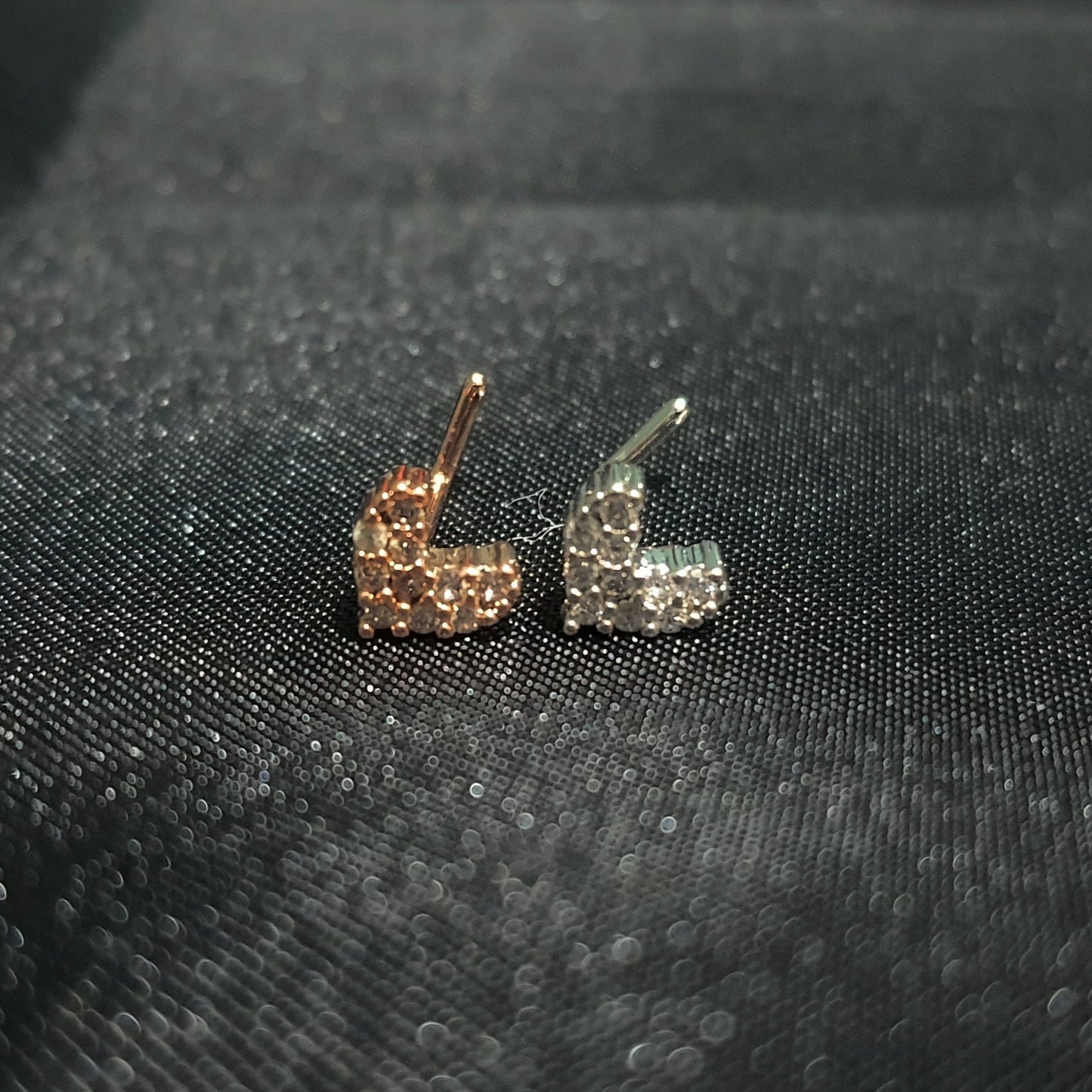 Heart Nose Studs Nose Piercing Body Jewellery - Pretty Savage Jewellery