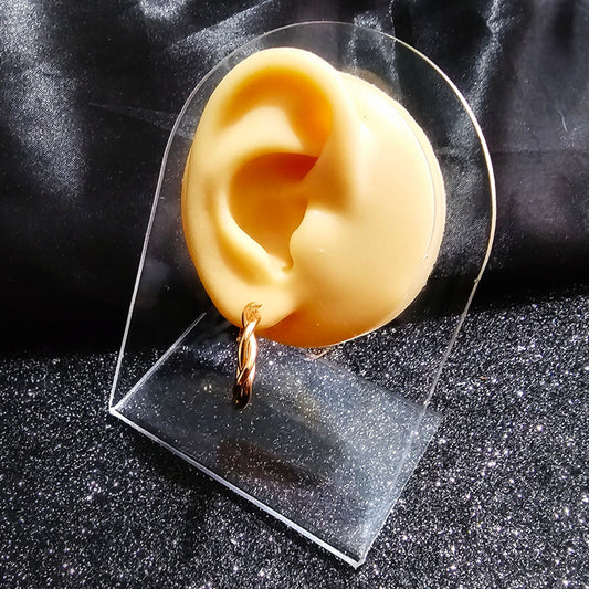 Golden Twisted Hoop Earring Pair - Pretty Savage Jewellery