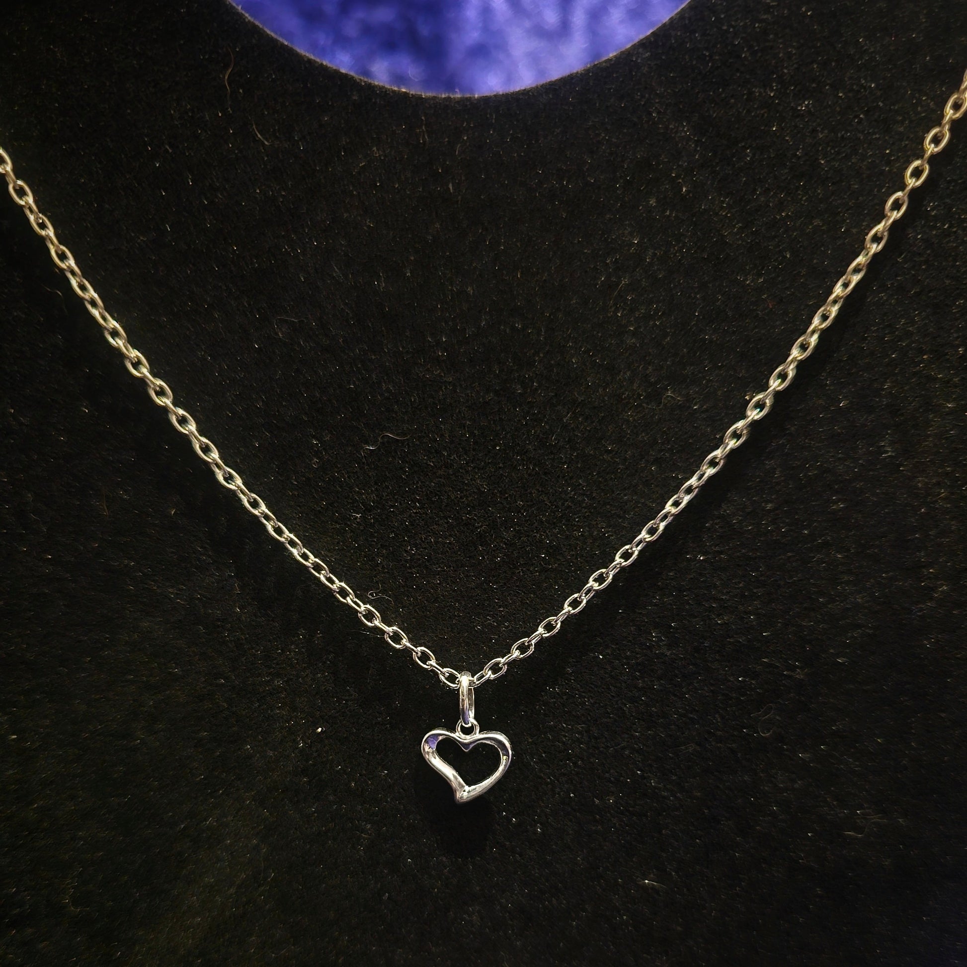 Heart Pendant Necklace 925 Sterling Silver - Pretty Savage Jewellery