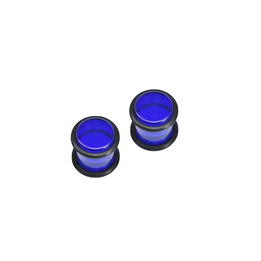 Bouchon d'oreille civière cristal bleu