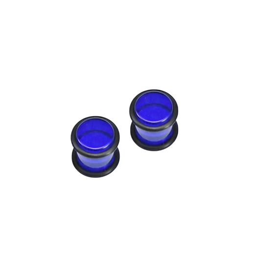 Bouchon d'oreille civière cristal bleu