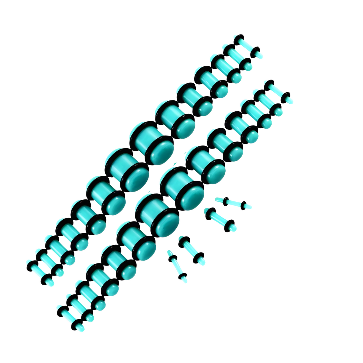 Plug d'oreille en acrylique turquoise