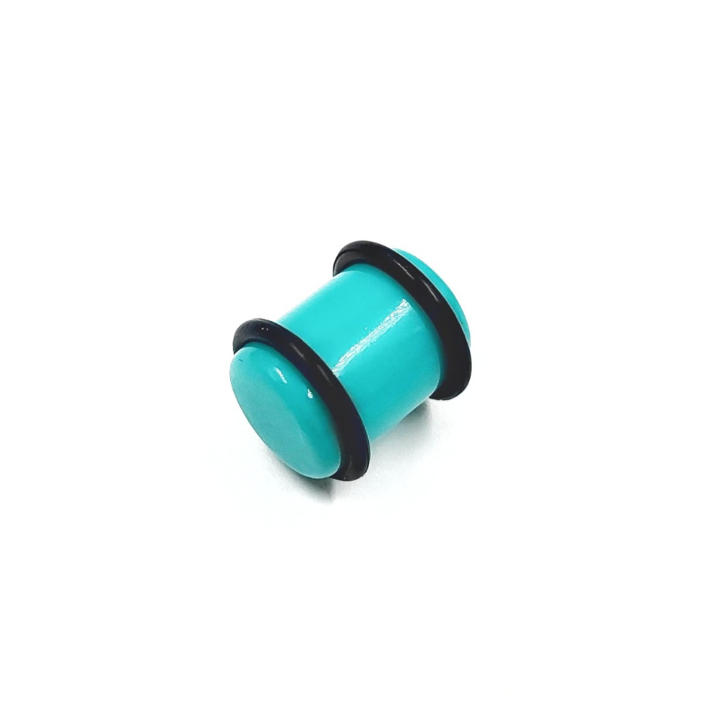 Plug d'oreille en acrylique turquoise