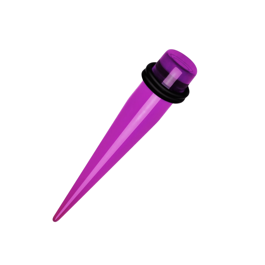 Violett-transluzenter Acryl-Ohr-Taper