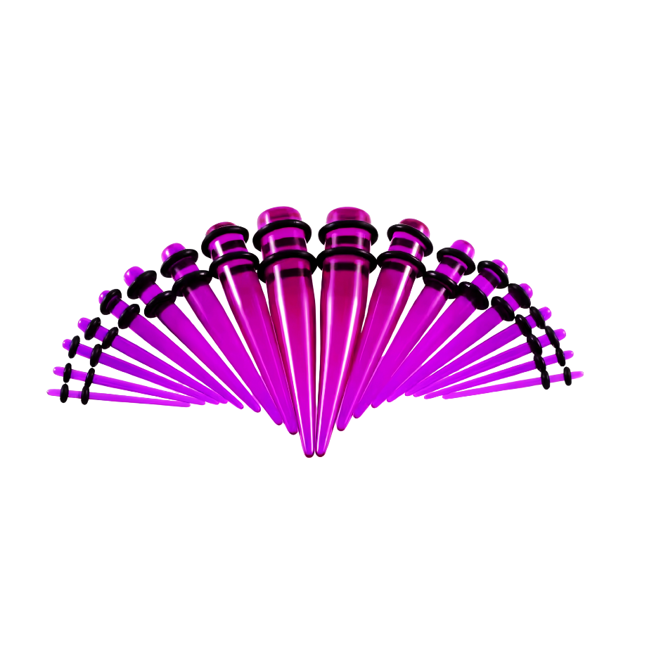Violett-transluzenter Acryl-Ohr-Taper