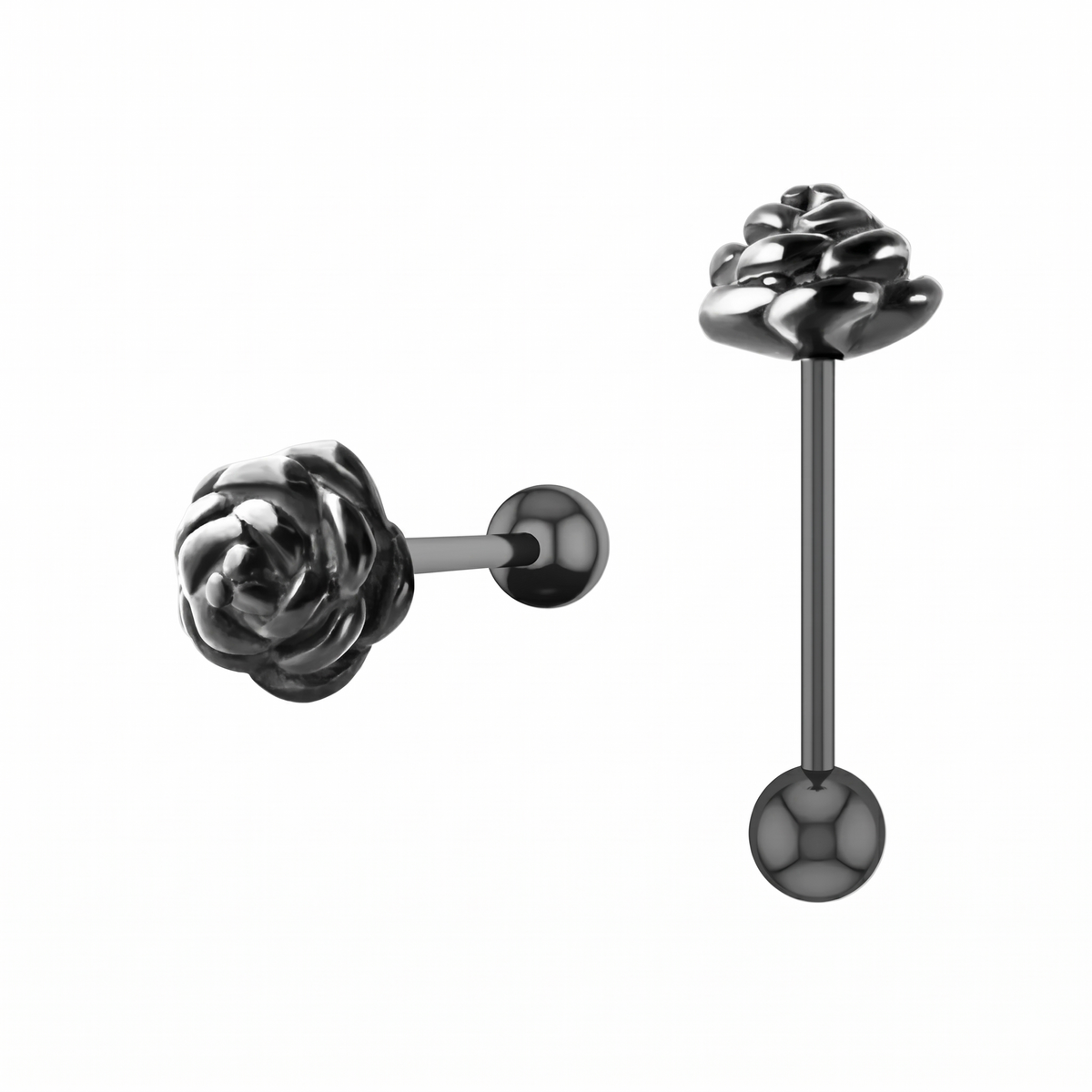 Rosafarbene Zungenpiercings 16 mm, 14G
