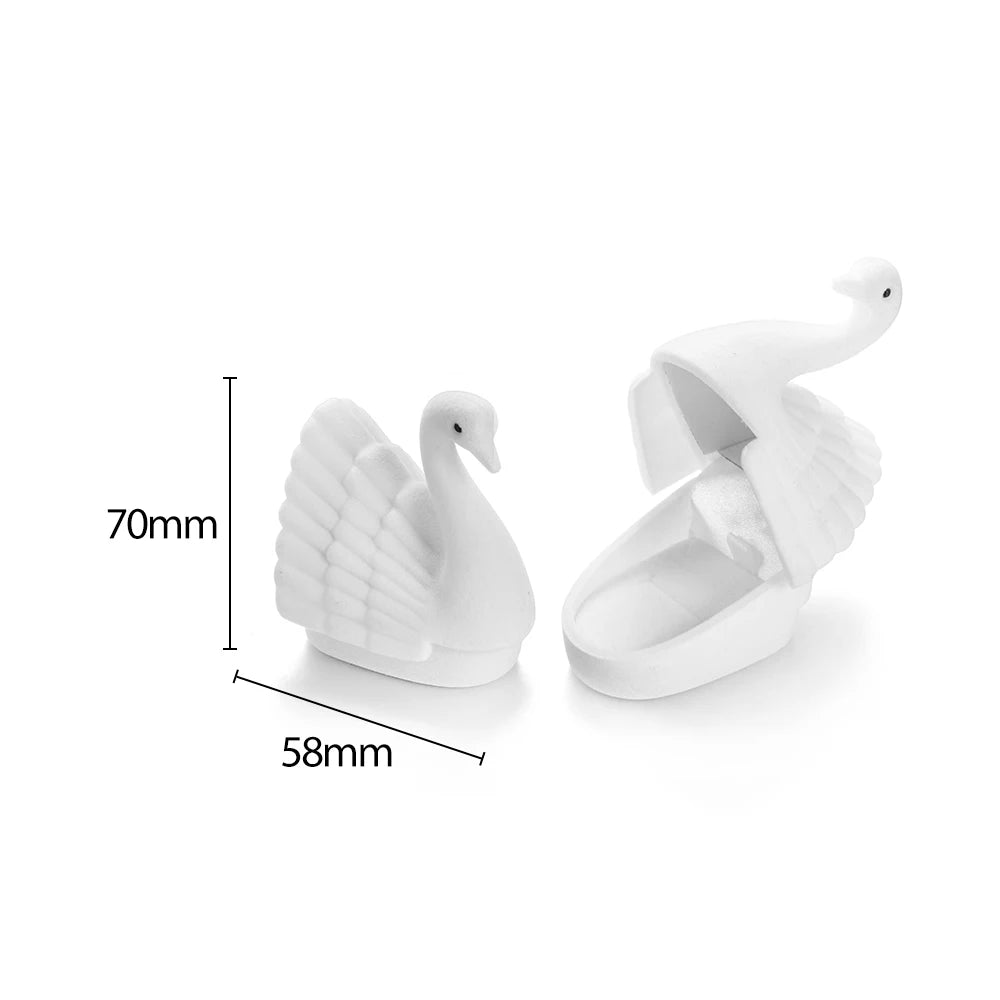 Coffret à bagues en velours Cygne