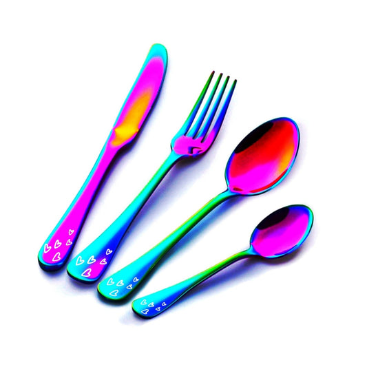 Heart Design 4pc Cutlery Set - Pretty Savage Jewellery