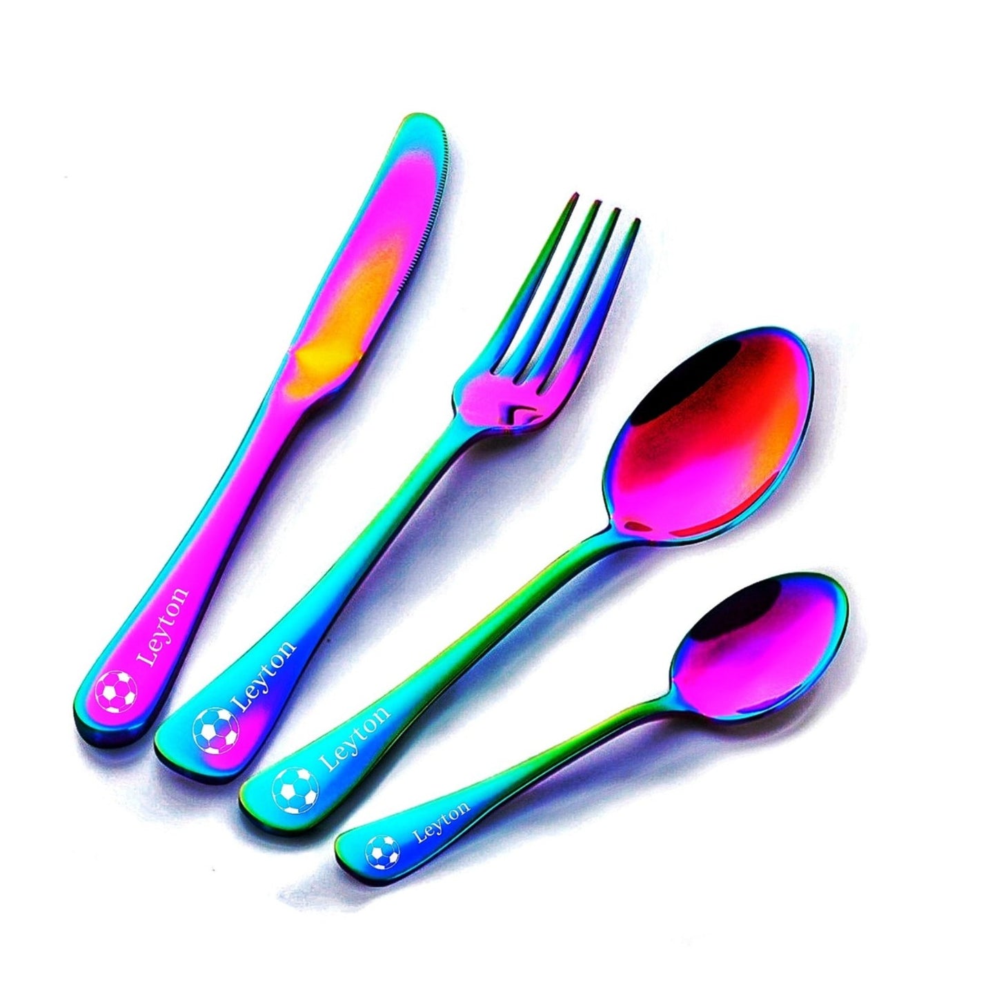 Football 4pc Stainless Steel Cutlery Set