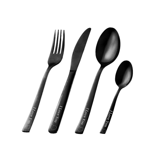 I Love You 4pc Stainless Steel Cutlery Set