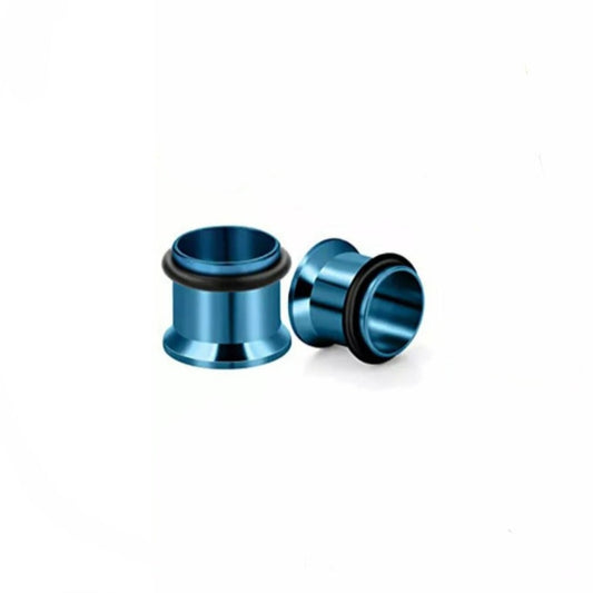 Stainless Steel Ear Tunnel Blue
