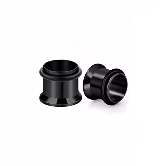 Stainless Steel Ear Tunnel Black