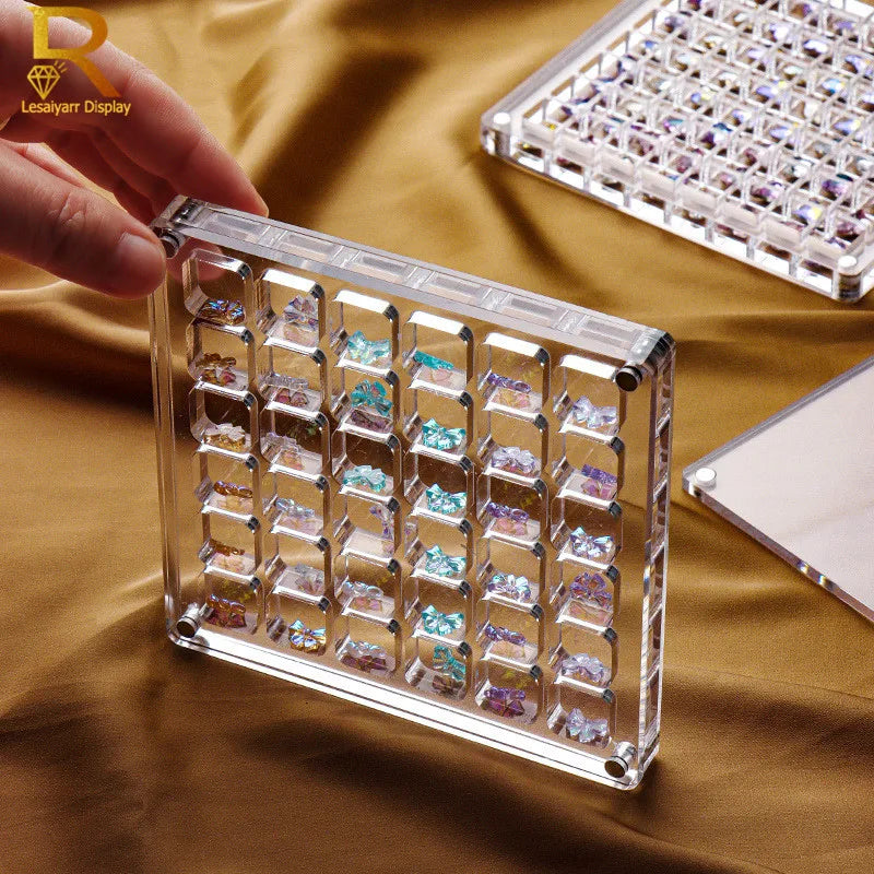 Clear Acrylic Tiny Grid Display Organizer Tray