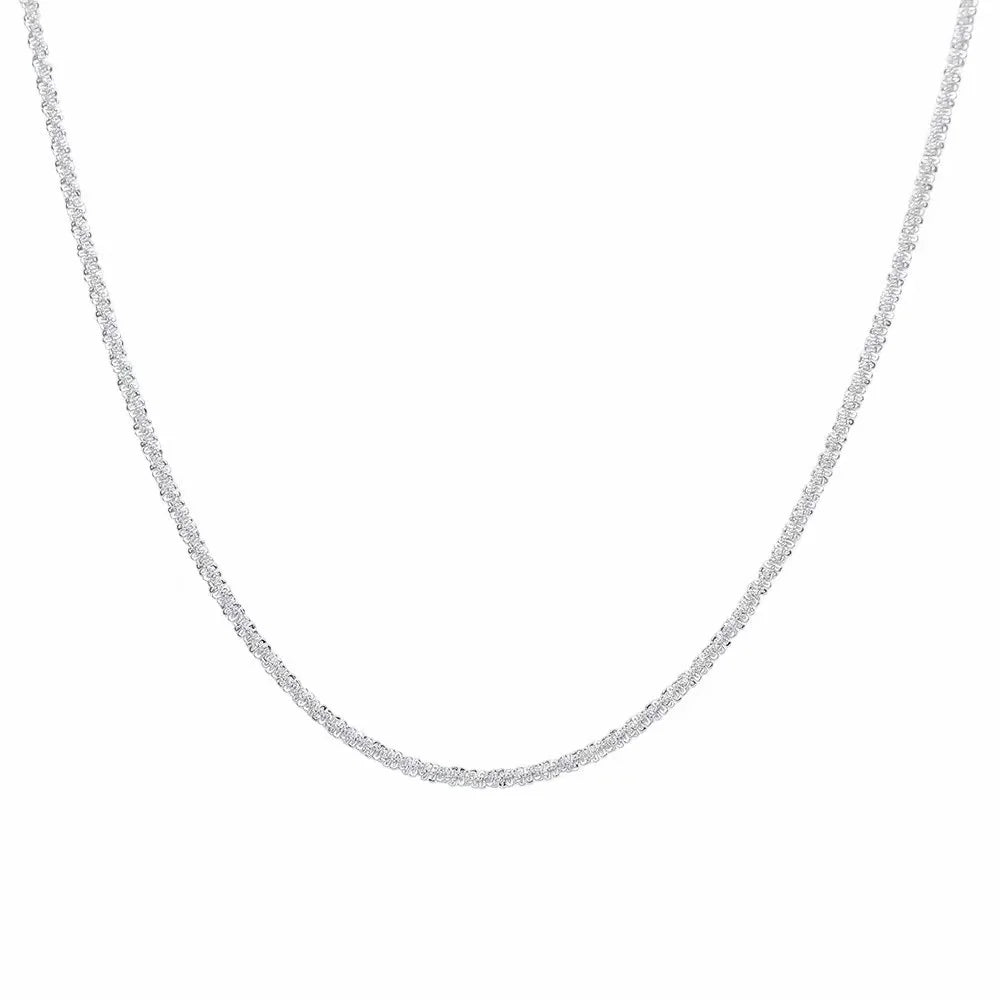 Silber Kreuz Zirkon Geometrische 925 Sterling Halskette