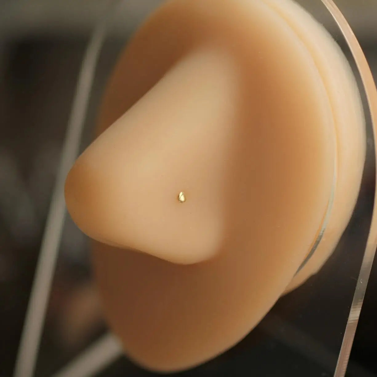 Kleiner Nasenring-Stecker aus 14 kt Gelbgold