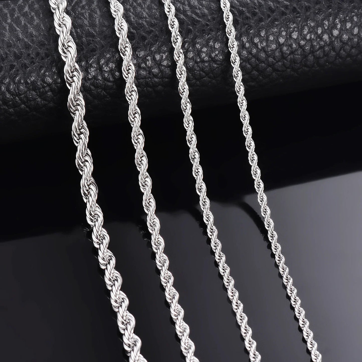 925 Sterling Silver Rope Chain Necklace