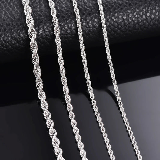 925 Sterling Silber Seilkette Halskette