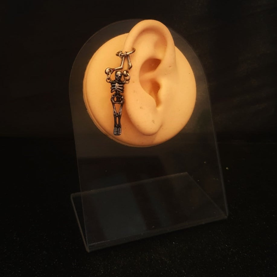 Skeleton Dangle Hinged Stainless Steel Earring - Pretty Savage Jewellery