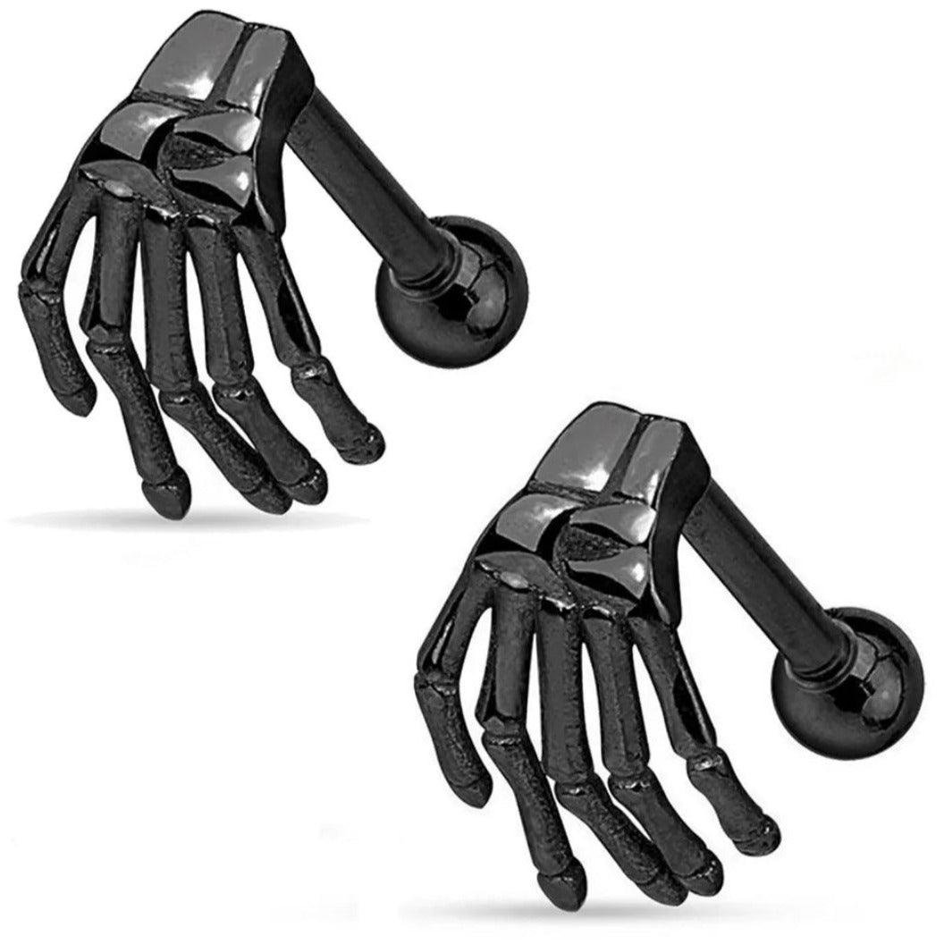 Skeleton Hand Ear Studs - Pretty Savage Jewellery