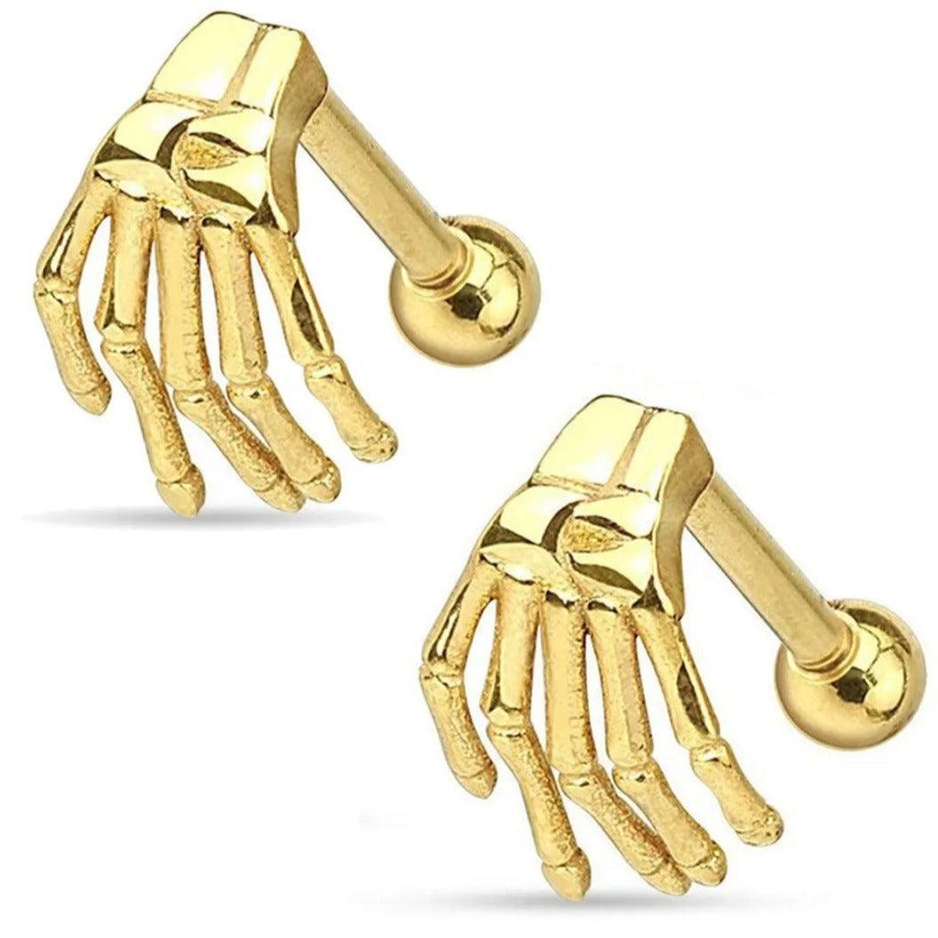Skeleton Hand Ear Studs - Pretty Savage Jewellery