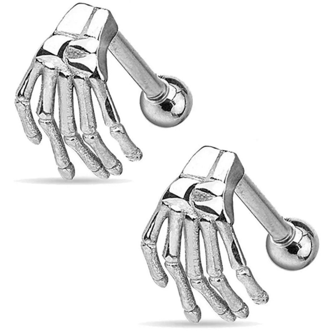 Skeleton Hand Ear Studs - Pretty Savage Jewellery