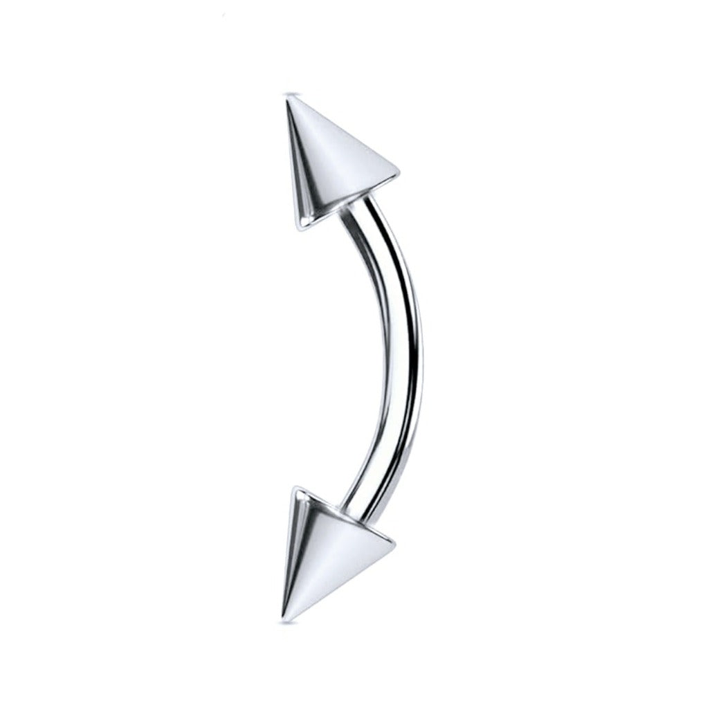 Stainless Steel Curved Cone Barbell - Pretty Savage Jewellery