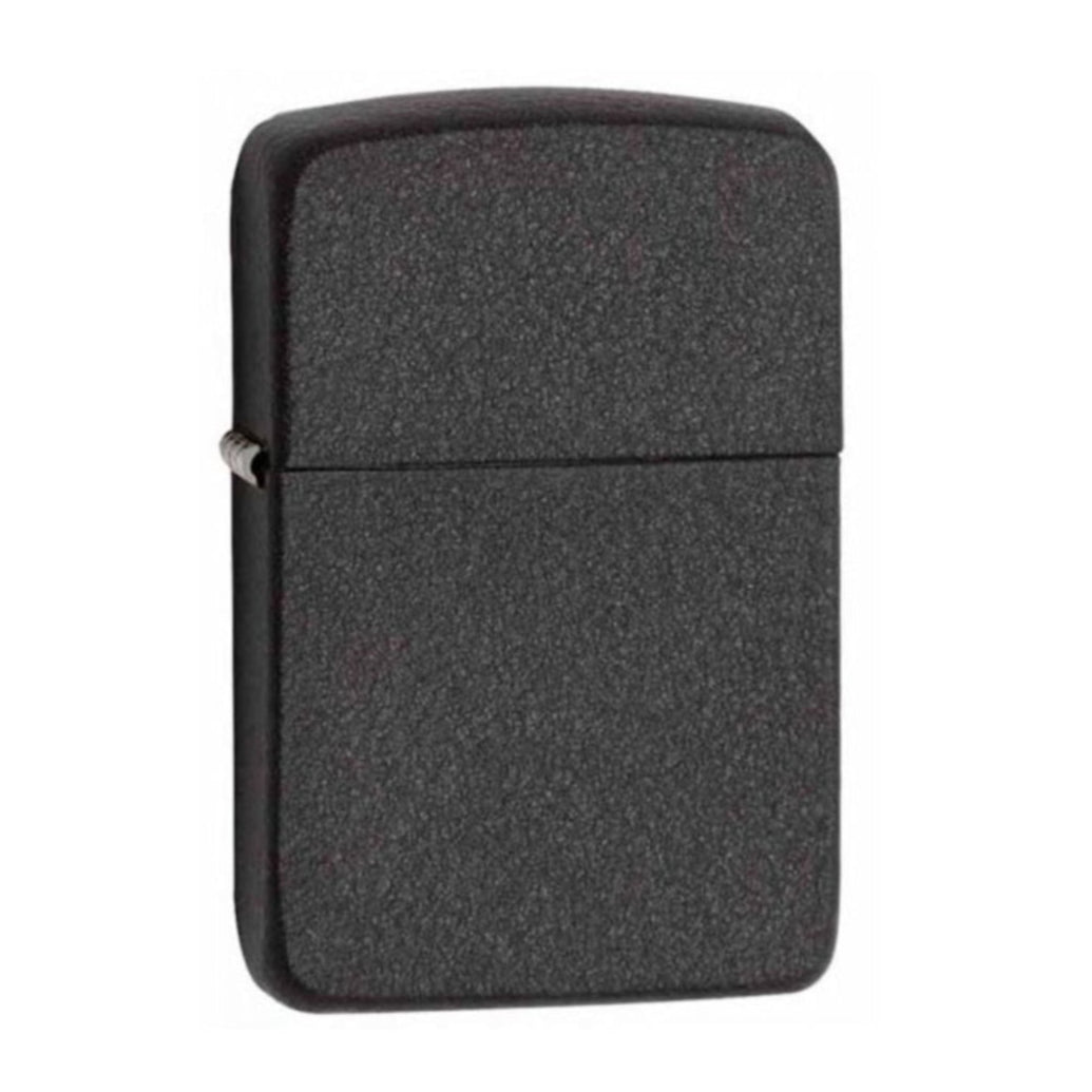 Schwarzes Crackle Plain Flip-Feuerzeug
