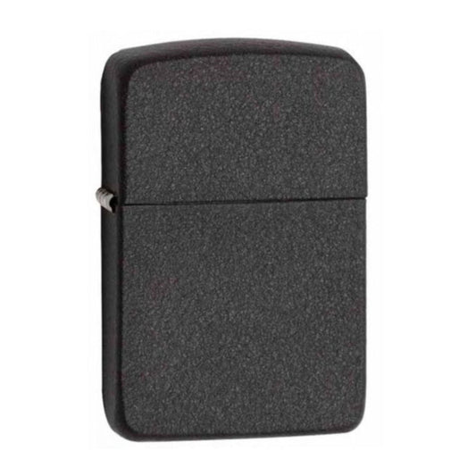 Briquet à rabat uni craquelé noir