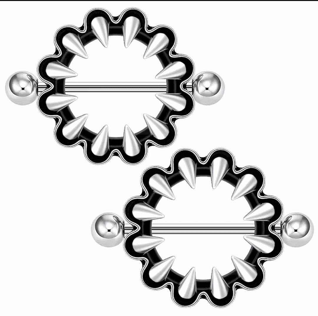 Monster Jaws Nipple Barbell 14G